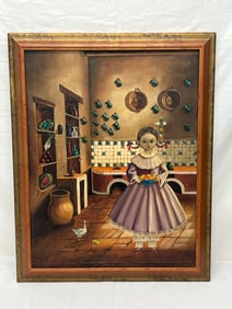 Agapito Labios(1898-1996)Original Oil on Canvas - Framed 21.5'' x 27'', Sight 18'' x 24''