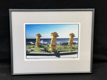 Ralph Goings(1928-2016) Original Hand Signed Photo Montage- Titled ''Santa Cruz Monoliths'' 1 of a
