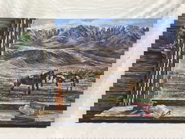 Western Oil on Canvas by Klingback, 24'' x 36''