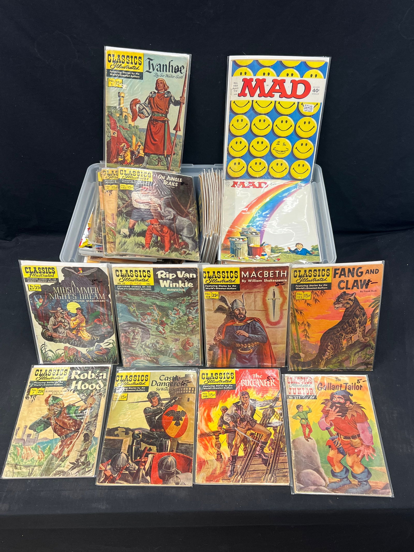 (155+)1960s-70s Asst Comic Books, MAD, Gold Key,DC + More: Class Illustrated, Westerns, Space, Dell & Much More