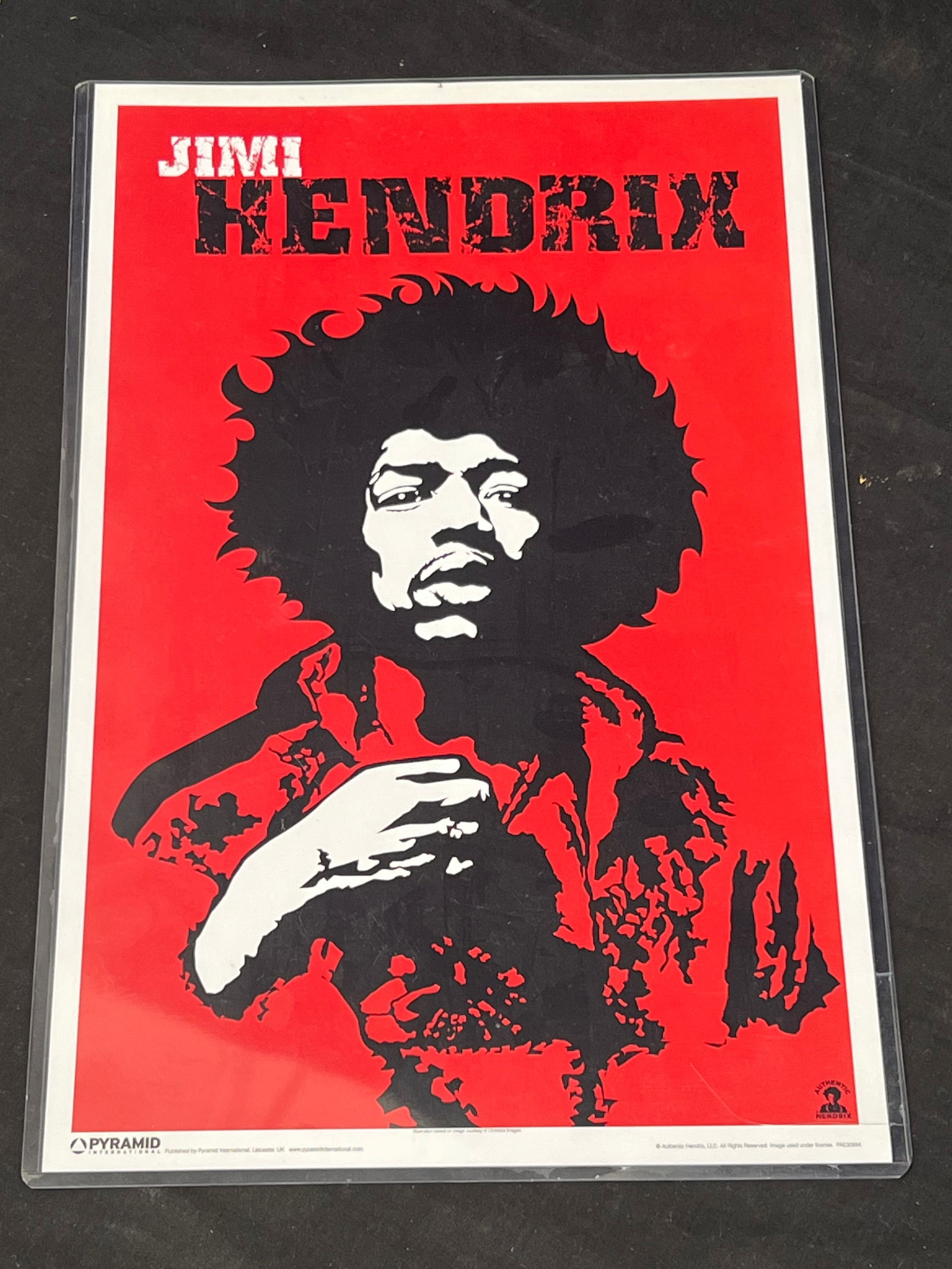 Jimi Hendrix U.K. Cardstock Poster 11" x 17": by Pyramid International Leicaster UK