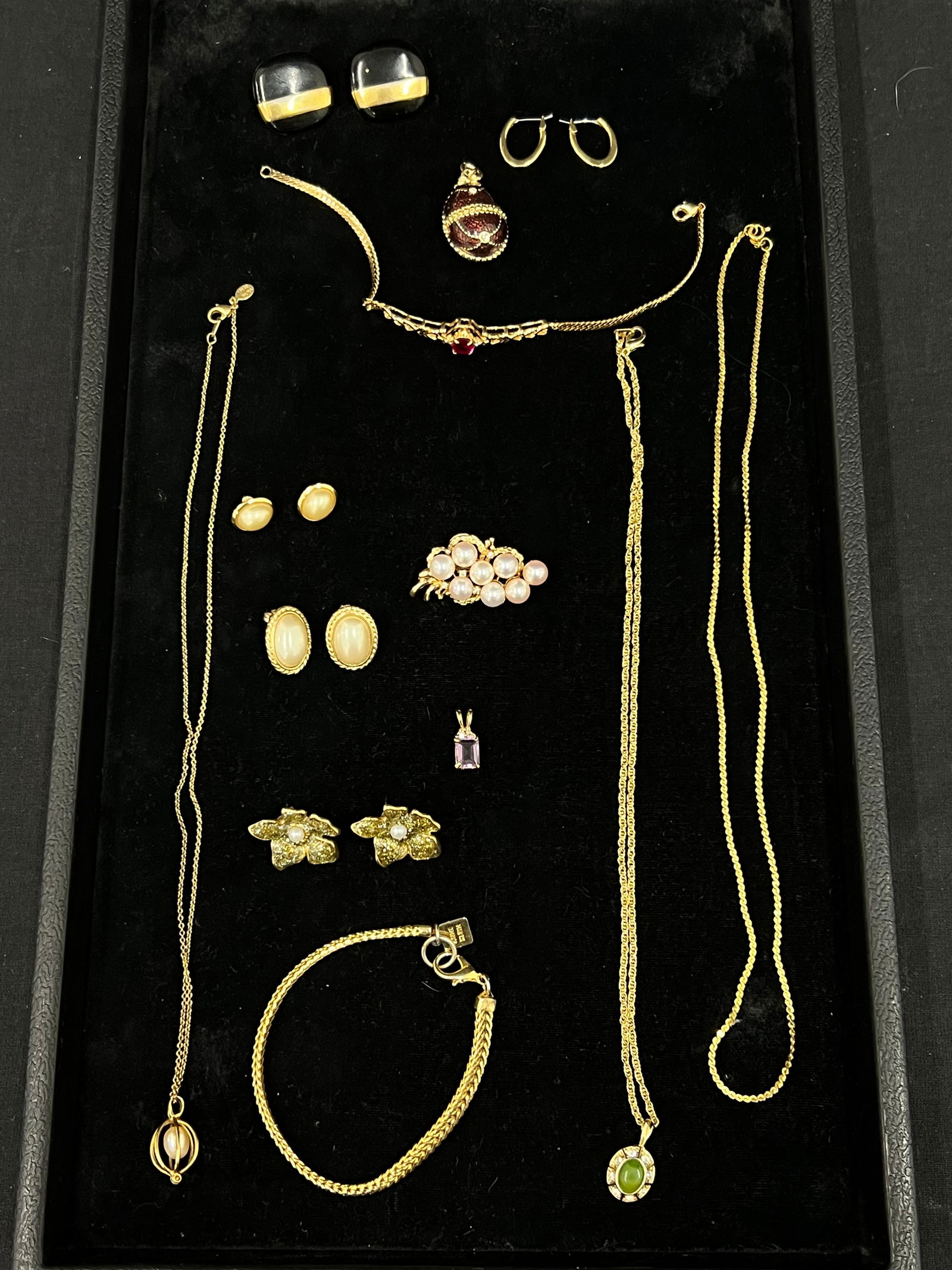 Asst Jewelry- Gold Filled, Monet, Trifari + More - Earrings, Bracelets, Necklace, Pendants, (1)Amet: Asst Jewelry- Gold Filled, Monet, Trifari + More - Earrings, Bracelets, Necklace, Pendants, (1)Amethyst