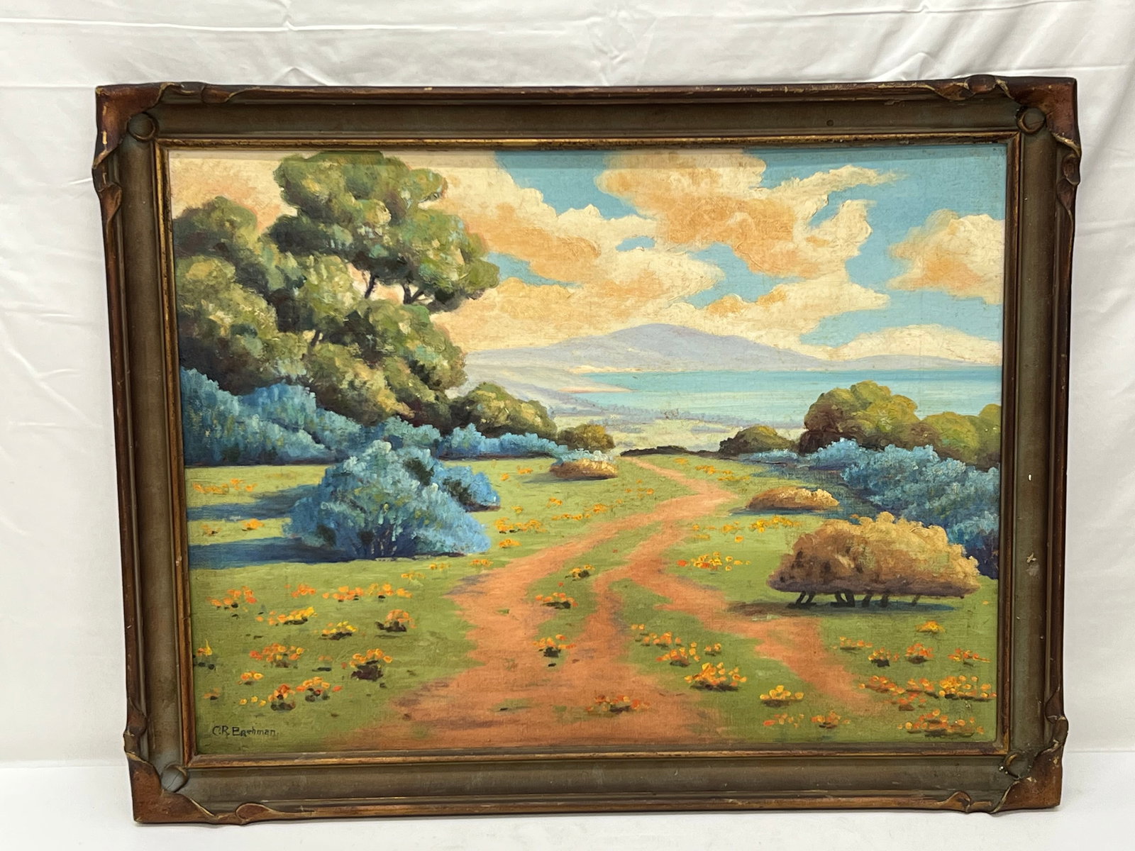 Cecil Ramona Brehman(1914-1989)Oil of Mt.Tamalpais - Oil Painting on Board of Mt. Tamalpais Viewed (1 of 5)