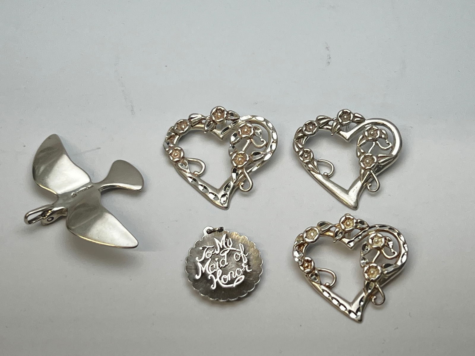 (5)Large Sterling Silver Pendants, TW 32.54g (1 of 4)