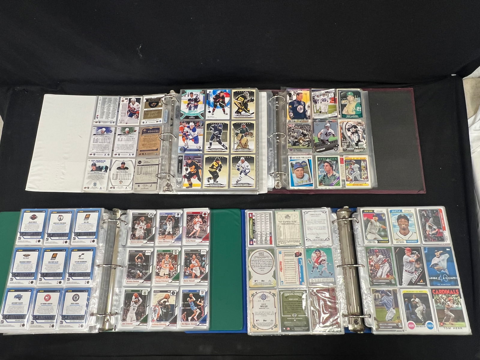 Binders of Asst 1980s-Newer Trading Cards - Baseball, Football, Basketball, Hockey, Nascar, Star (1 of 19)