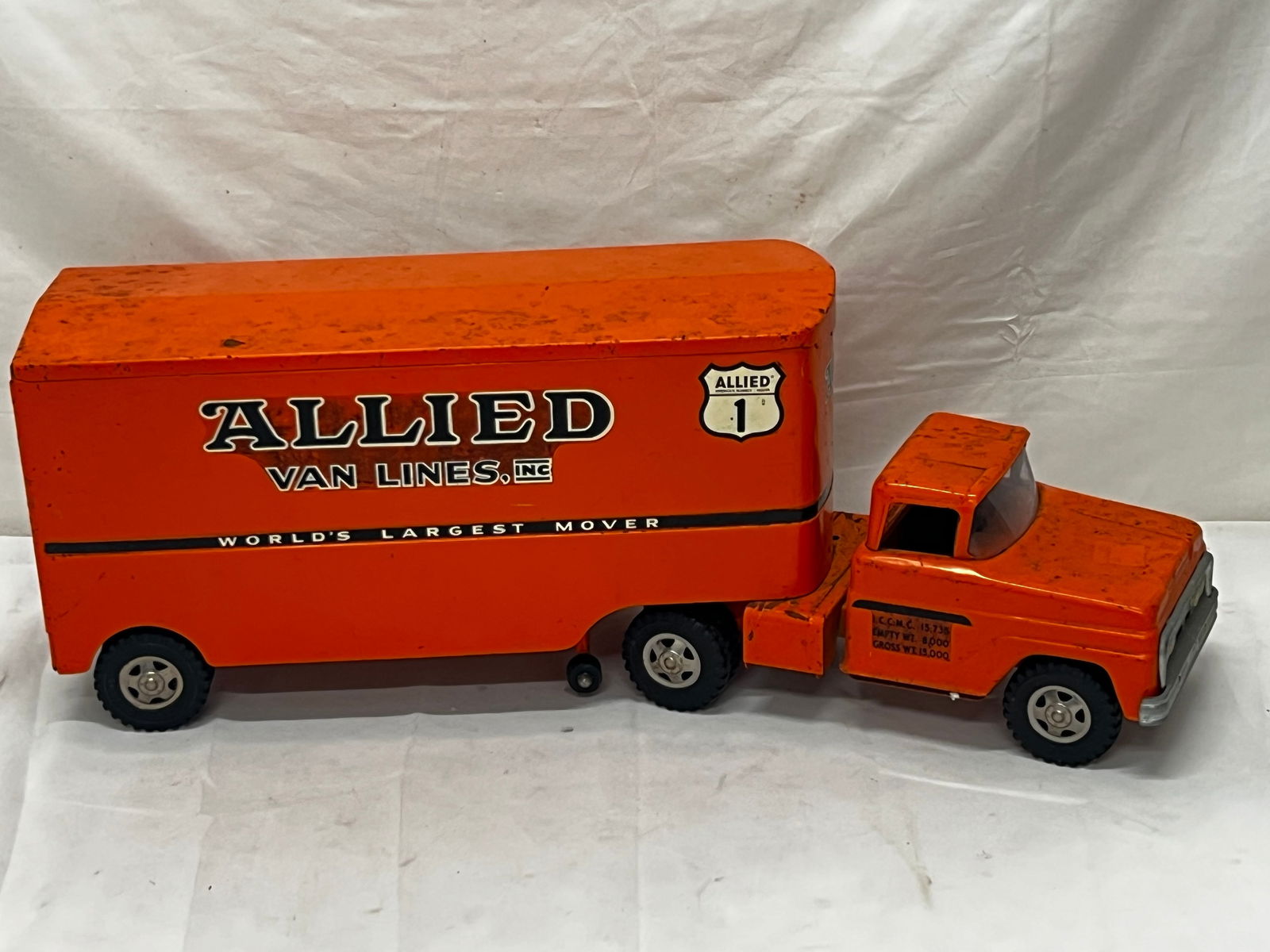 1950s Tonka Allied Van Lines Truck & Trailer (See Photos for Condition) (1 of 8)