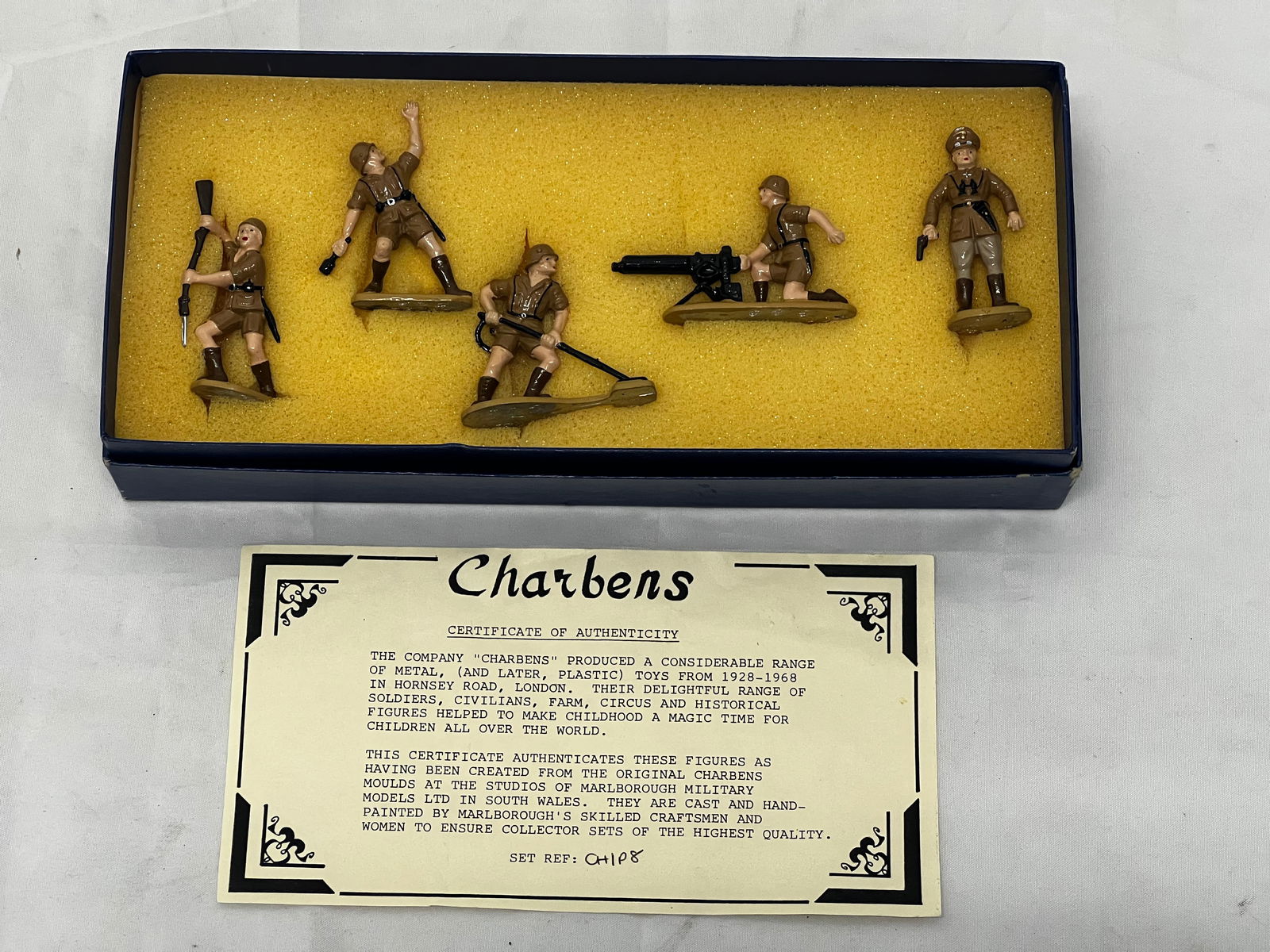 Set of Charbens Metal Military Figures with COA , Box (1 of 6)