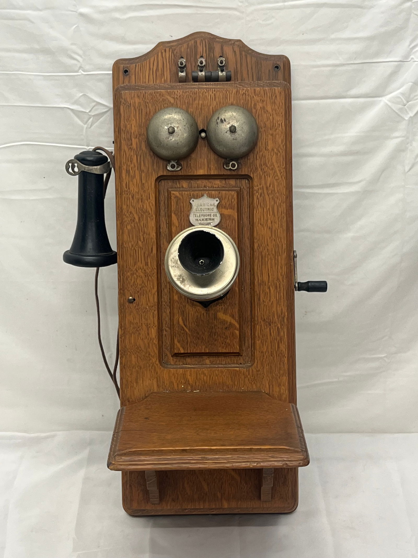 American Electric Crank Telephone with Batteries - 9.5'' x 26'' x 12'' (1 of 10)