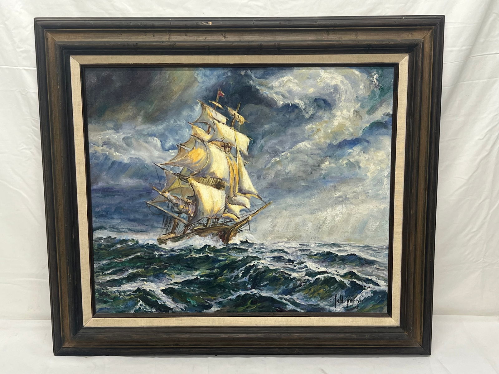 Original Signed Oil on Canvas, Framed 27'' x 31'' , Sight 20'' x 24'' (1 of 4)