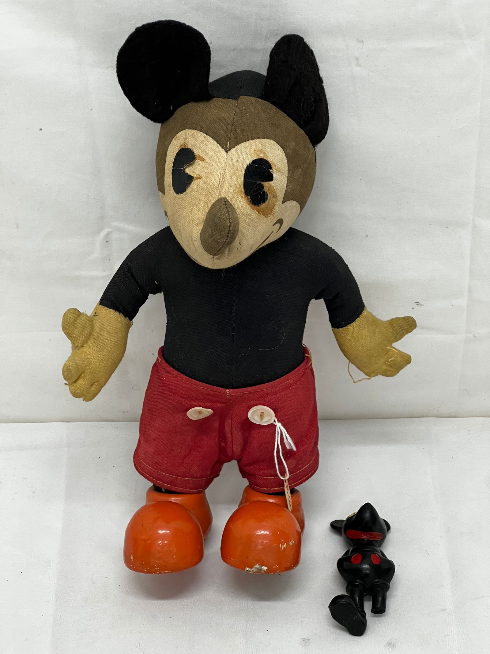 1930s Knickerbocker Mickey Mouse & Seiberling - Stuffed Knickerboxer 12'' + Seiberling Disney (1 of 7)