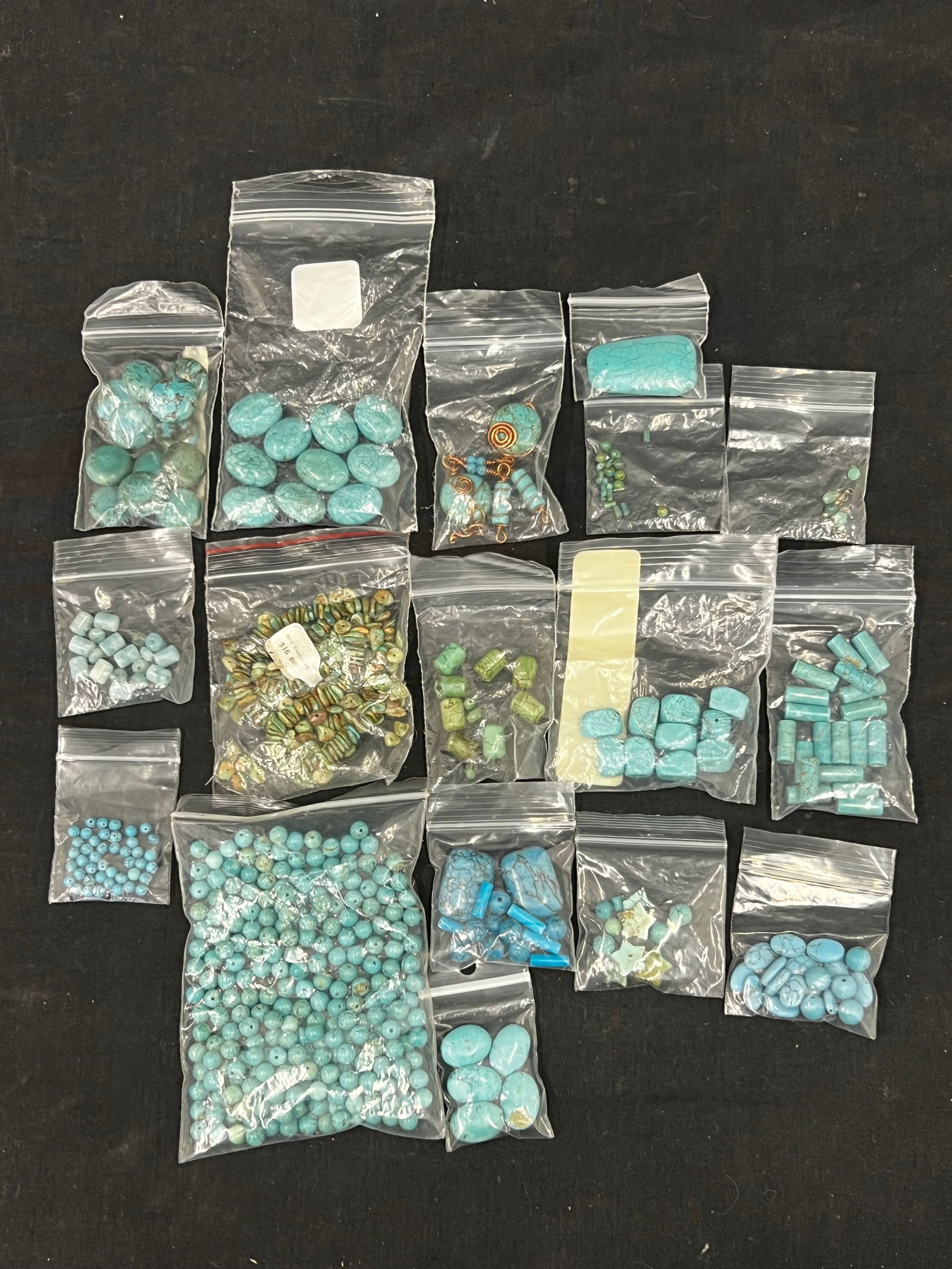 Lot of Turquoise Beads in Asst Sizes / Shapes - Jewelry Making Beads (1 of 7)