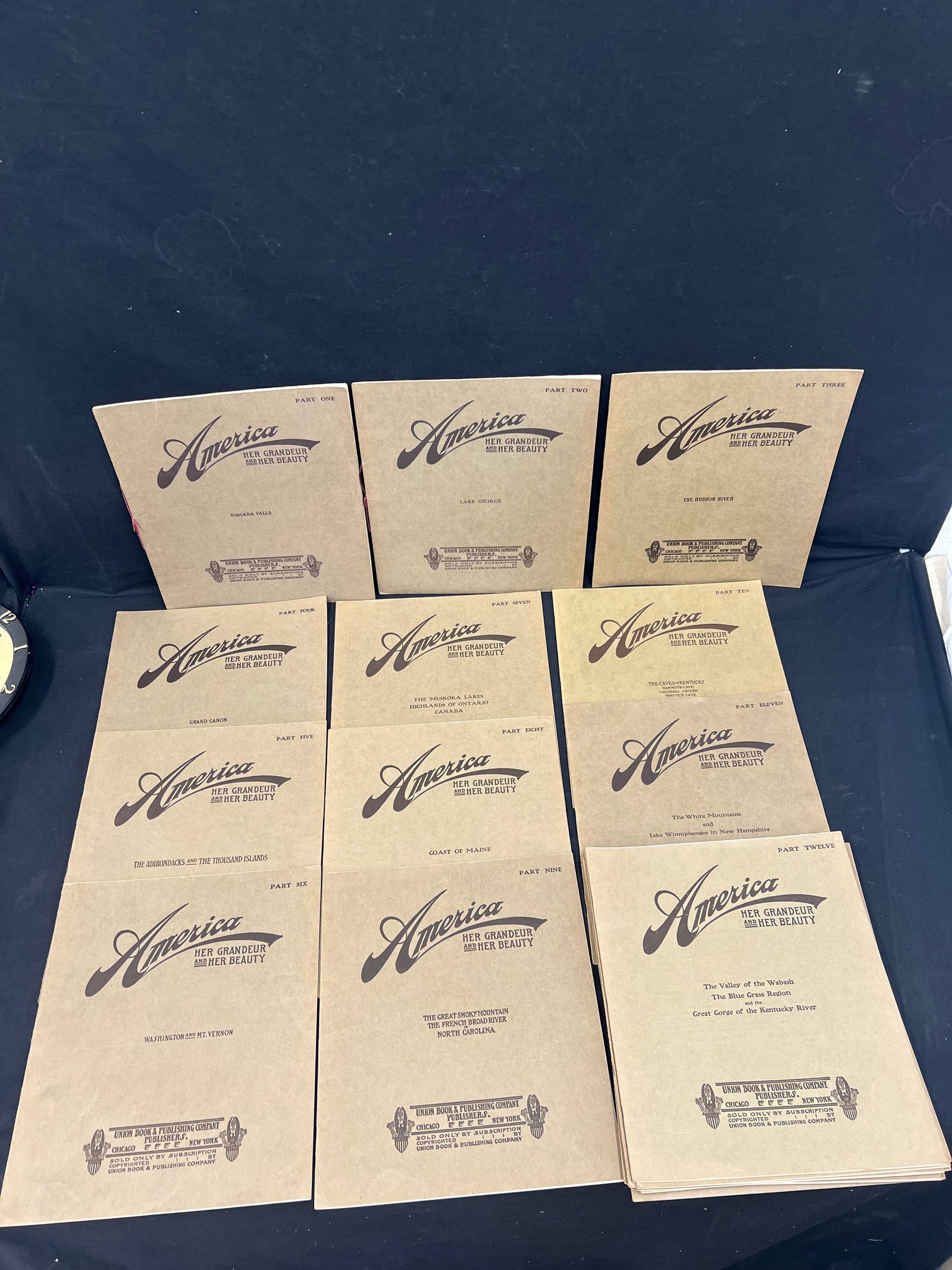 Antique 'America Her Grandeur & Her Beauty' Books - 1900 to 1910, #1 - 22 Volumes - Subscription: Antique 'America Her Grandeur & Her Beauty' Books - 1900 to 1910, #1 - 22 Volumes - Subscription Based from 1900s, National Parks & Monuments History with Photos - Grand Canon, Yellowstone, Niagra Fal