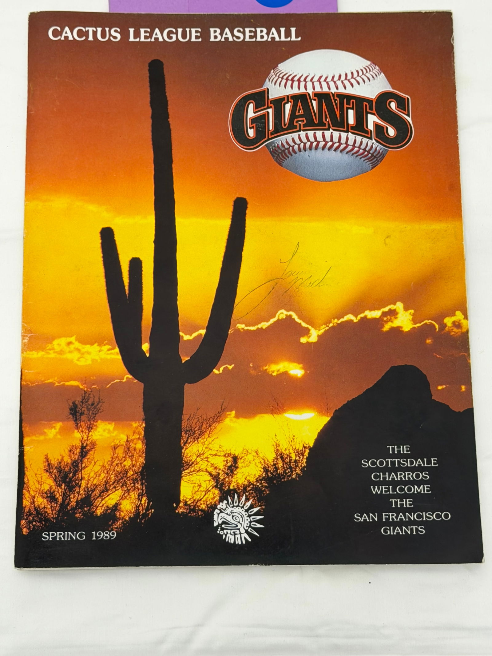 1989 SF Giants Autographed Spring Training Program - O.Cepeda, D.Baker, Kevin Mitchell, M.Krukow + M: 1989 SF Giants Autographed Spring Training Program - O.Cepeda, D.Baker, Kevin Mitchell, M.Krukow + Many More - List Included