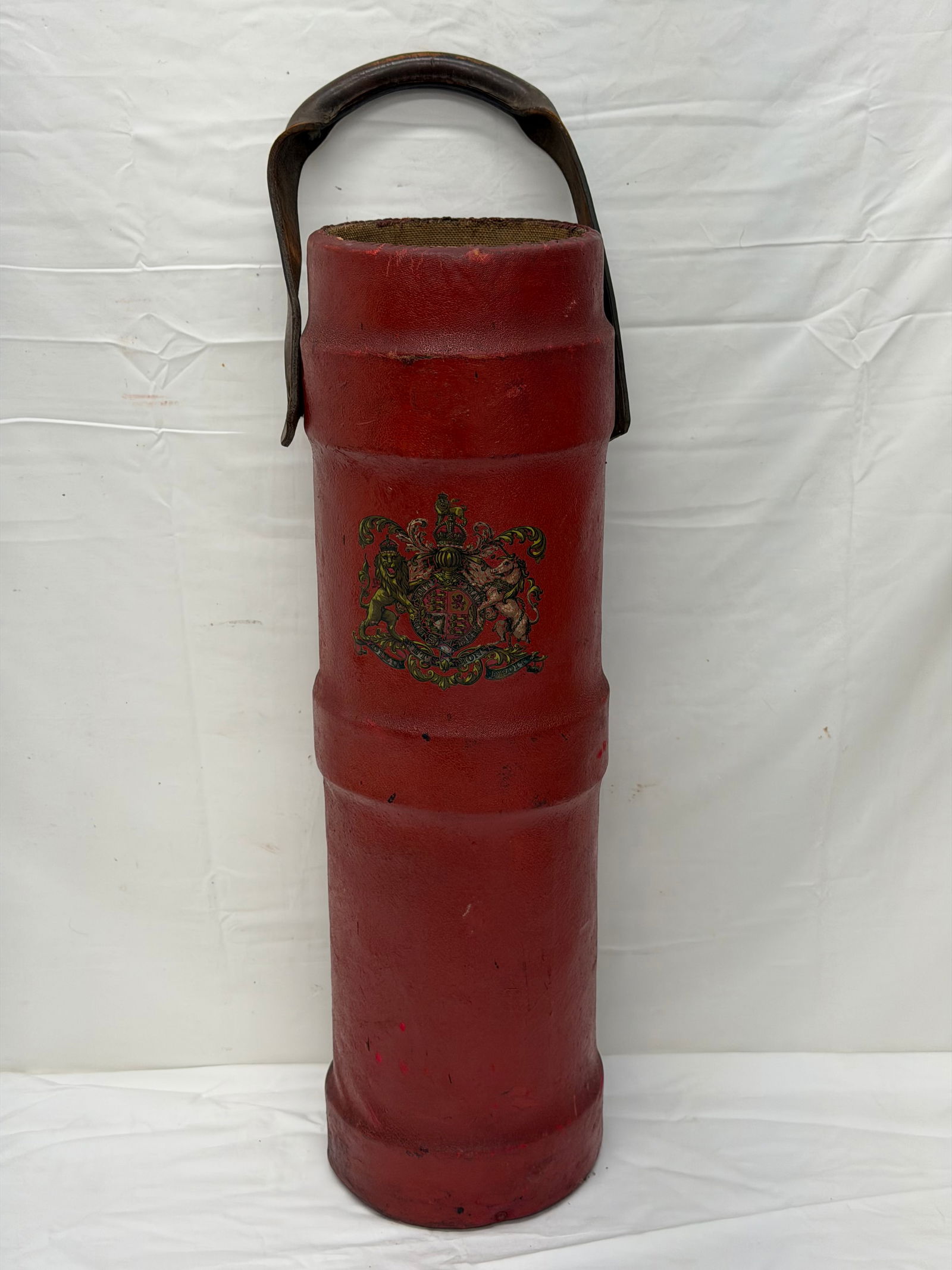 Antique Royal British Artillery / Ammunition Carrier - Military Leather Ammo Transporter with Leathe (1 of 7)