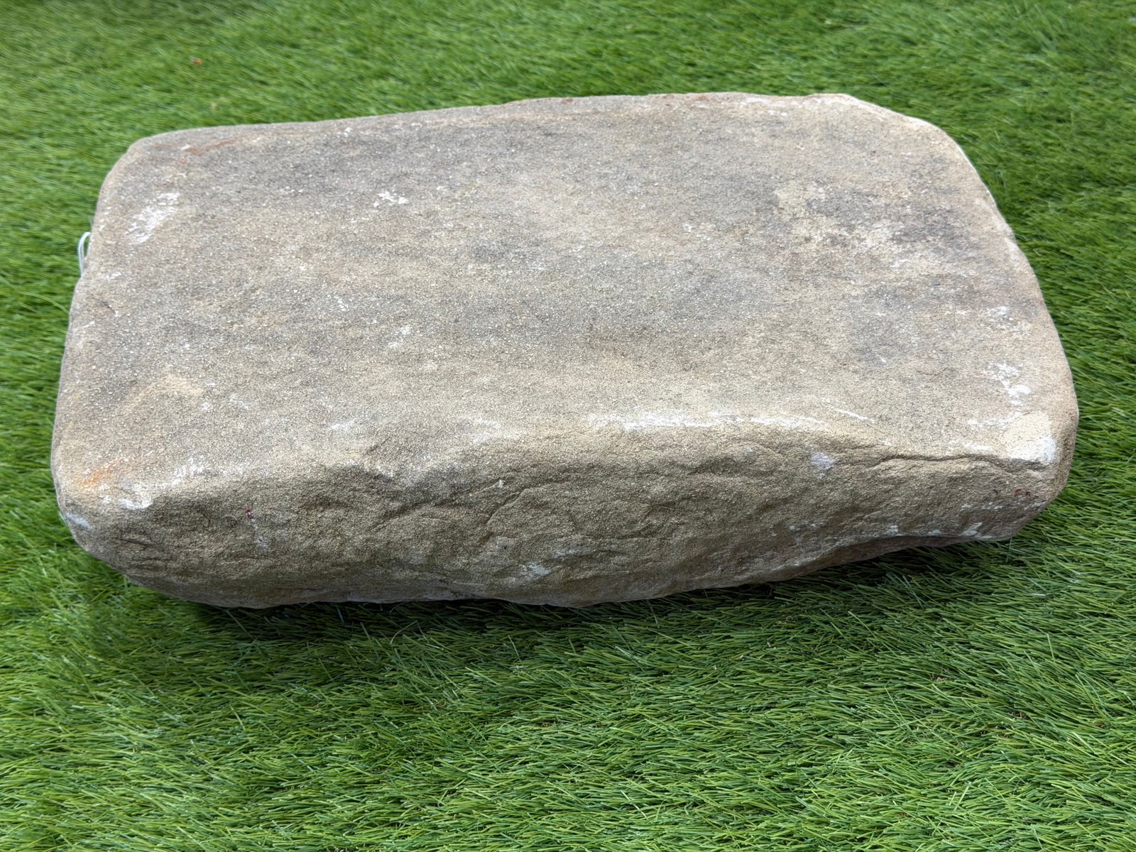 Large Antique Native American Grinding Mortar Stone Slab - Flat Mortar Grinding Stone Plains Indans (1 of 3)