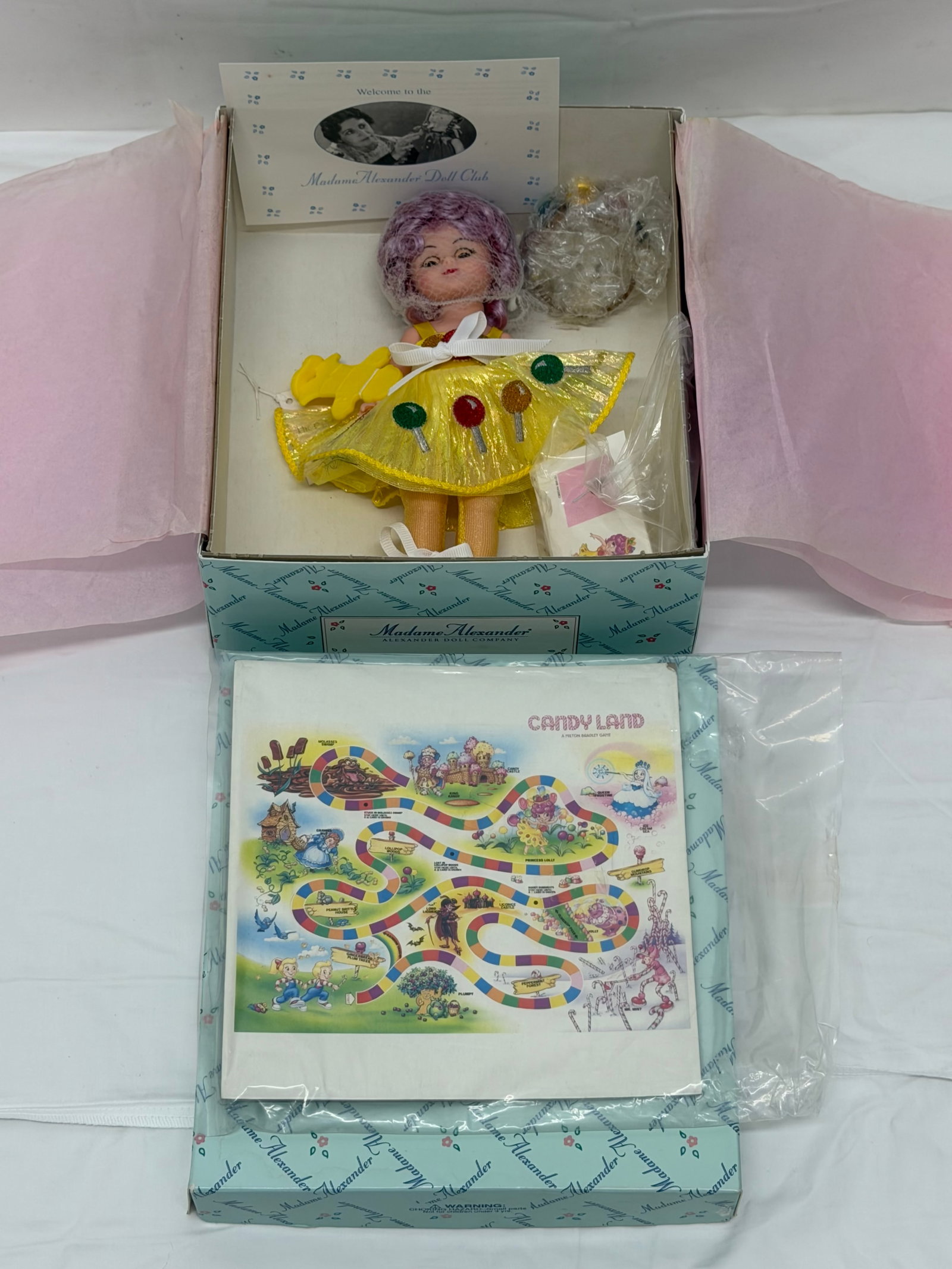 Madame Alexander Candyland Game Princess Lolly Doll - Old New Stock - Lolly Doll with Game Piece, Ca (1 of 5)