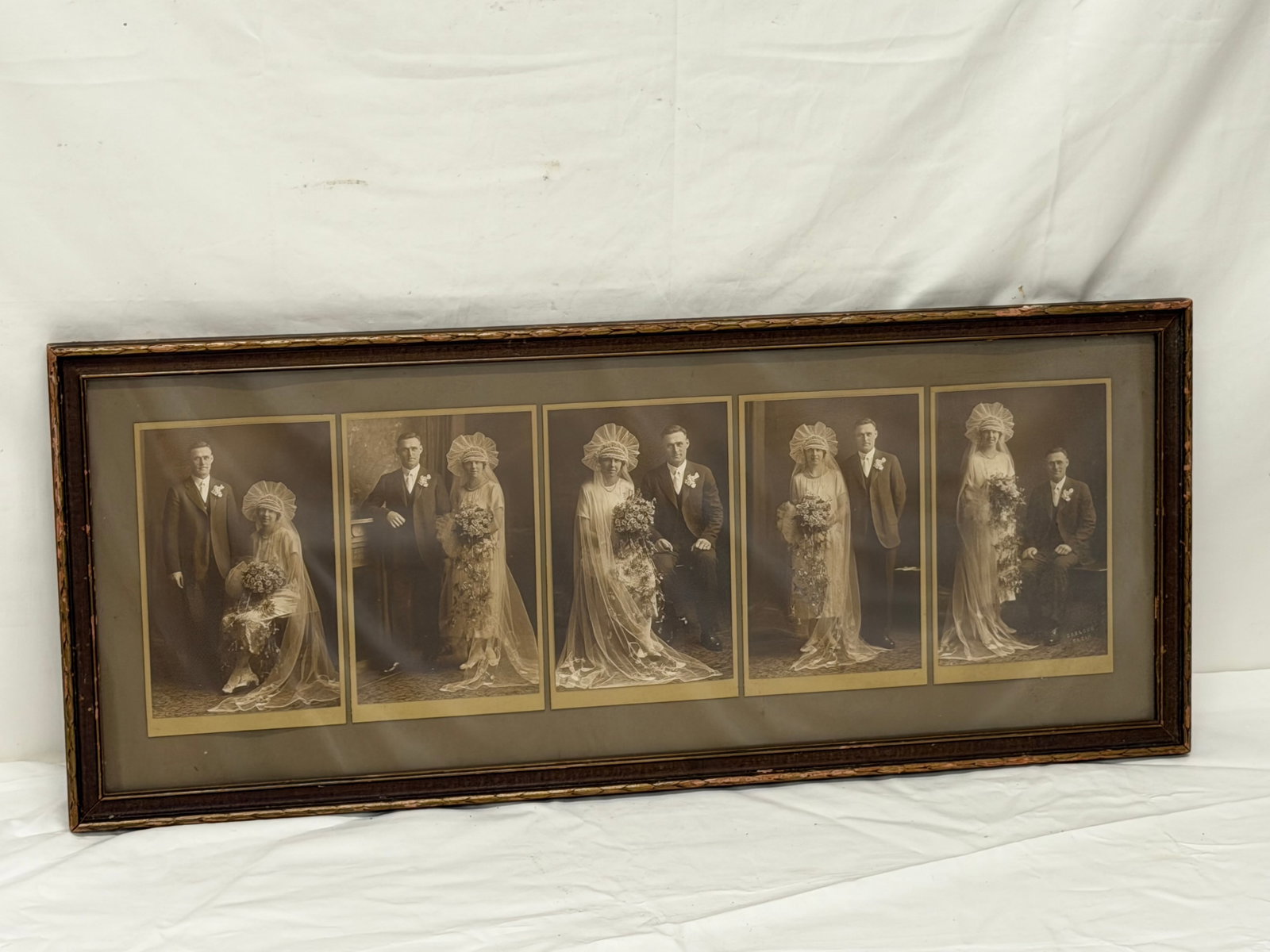 1920s Framed Wedding Photos , Framed 10.5" x 25" (1 of 5)