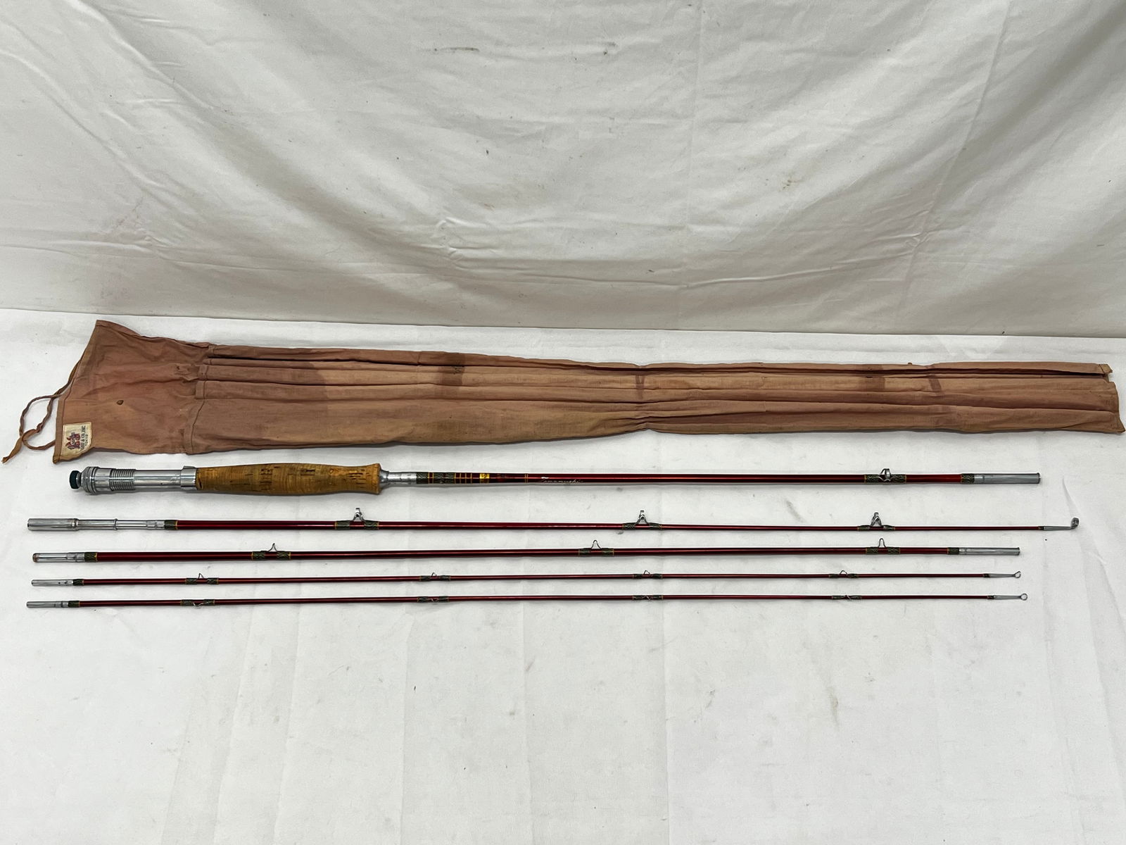 Kiraku & Co. Tokyo Japan Grampus 5pc Fly Fishing Rod - Gampus Kiraku Cloth included (1 of 9)