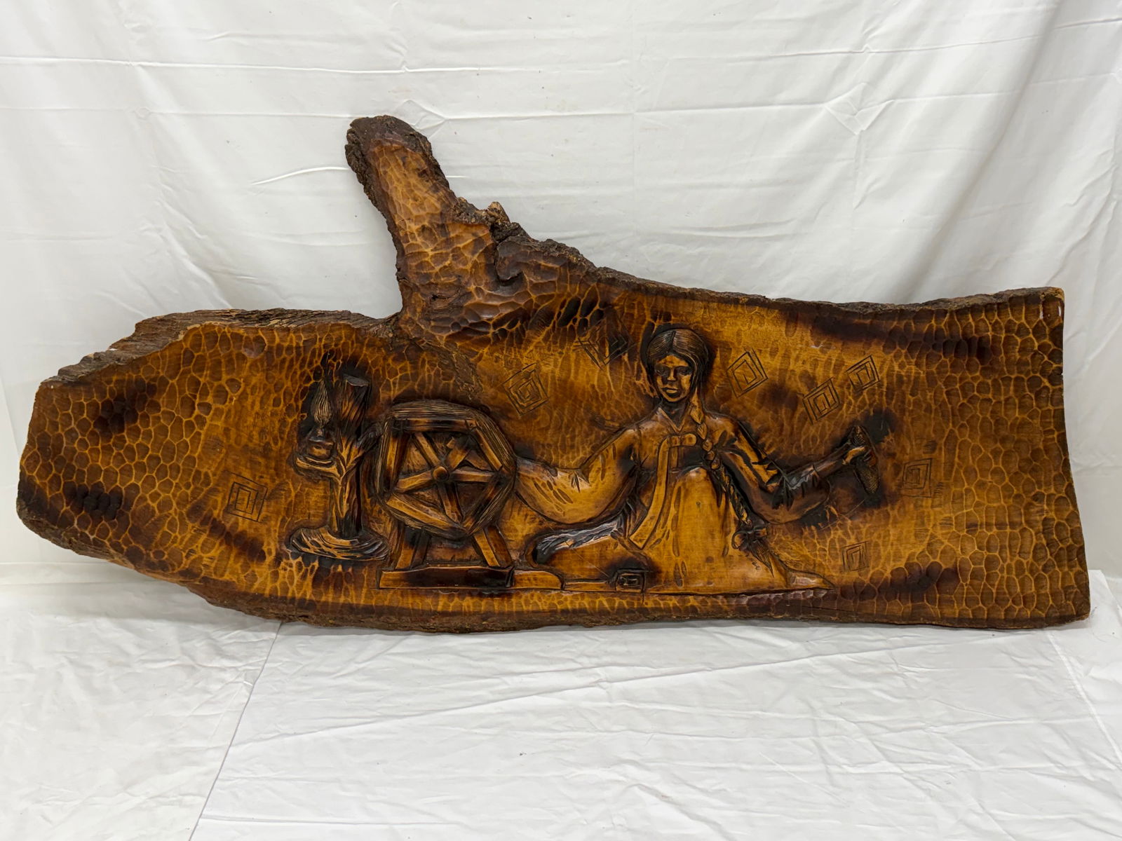 SouthWestern Carved Wooden Folk Art Wall Hanging 41" x 21": SouthWestern Carved Wooden Folk Art Wall Hanging 41" x 21"