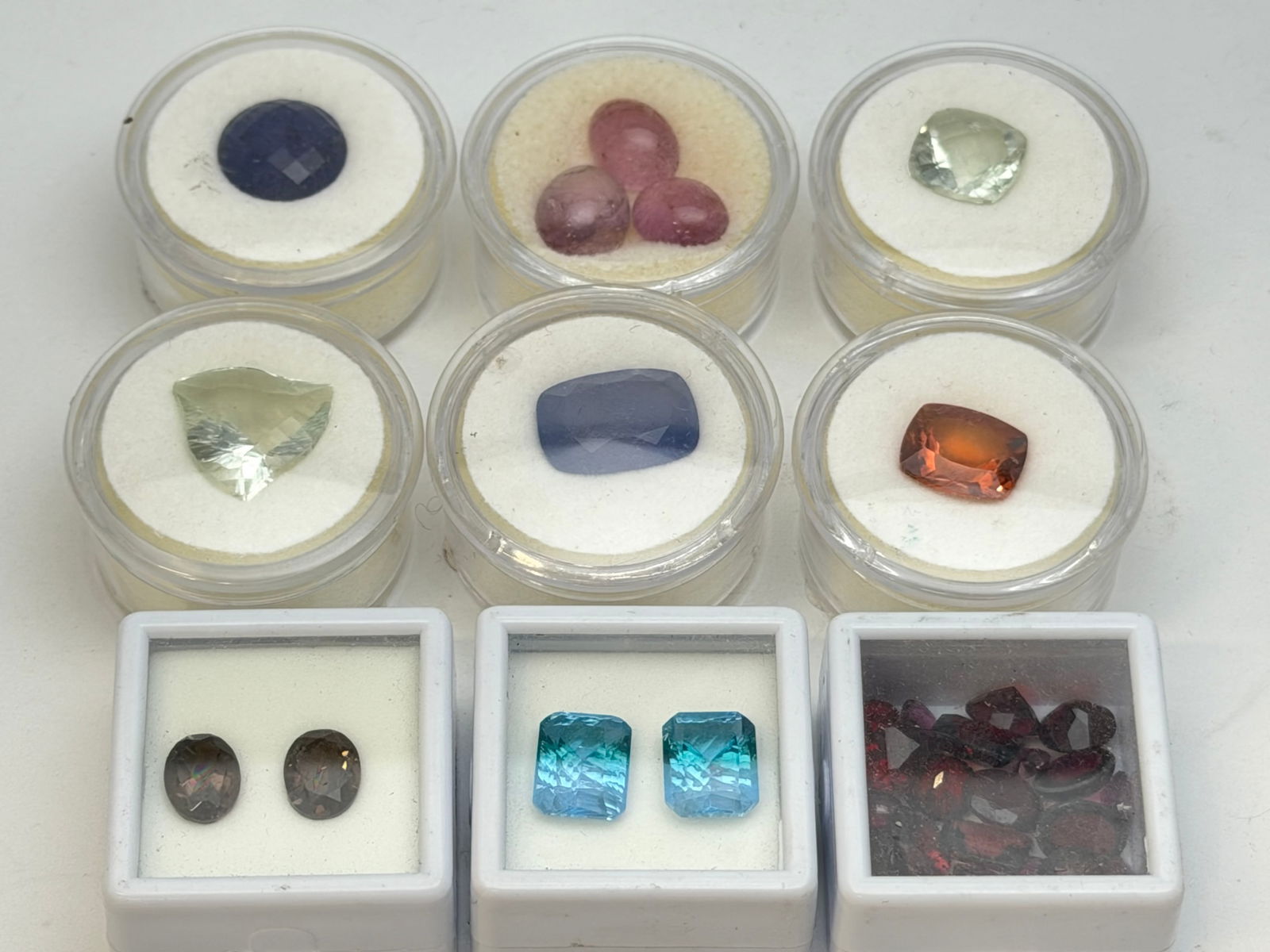 Asst Gemstones in Various Sizes / Cuts - Citrine, Lapis, Amethyst, Pink Jade & More (1 of 10)