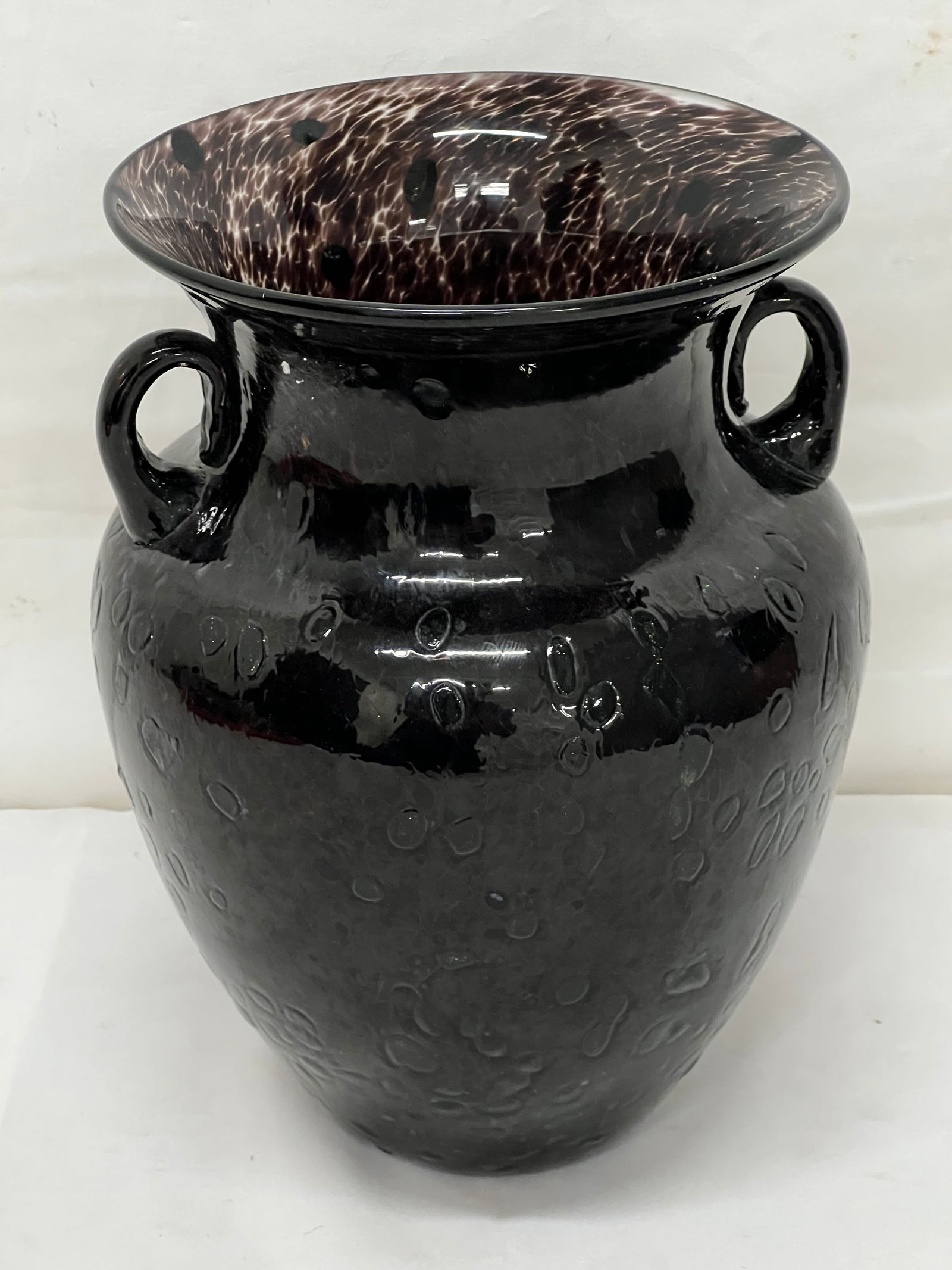 Chuck Vannatta 2001 Signed Art Glass Vase 6" x 9" (1 of 4)