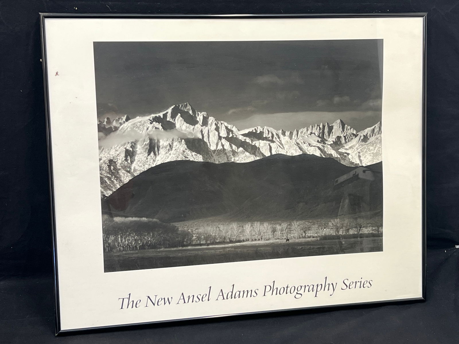 The New Ansel Adams Photo Series Poster - Titled ''Winter Sunrise Sierra Nevada'' 1983: The New Ansel Adams Photo Series Poster - Titled ''Winter Sunrise Sierra Nevada'' 1983-1 , Framed 22'' x 28''