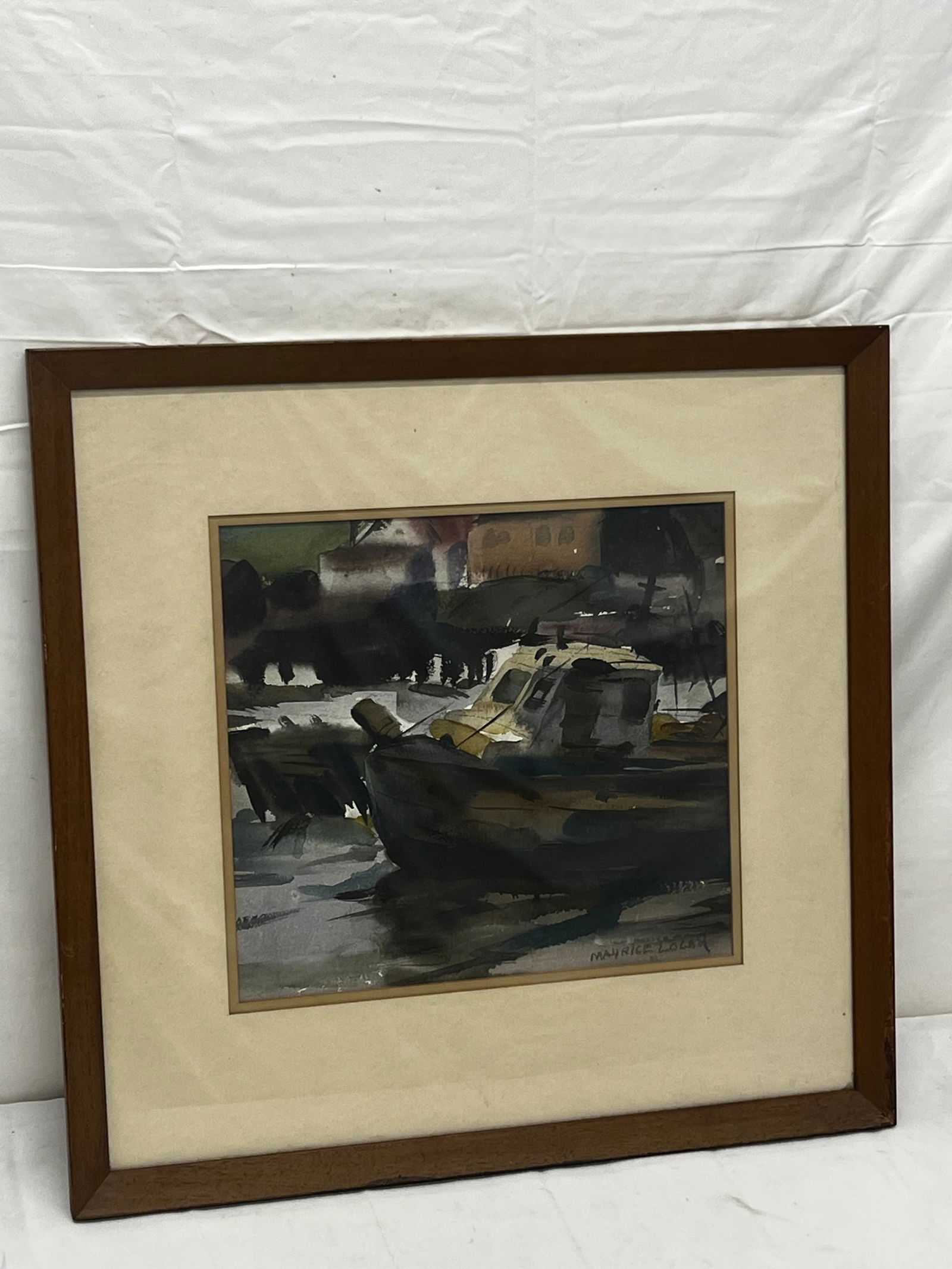 Maurice Logan (1886-1977)Original Watercolor, Signed - Framed 21'' x 21.75'', Sight 13'' x 12'': Maurice Logan (1886-1977)Original Watercolor, Signed - Framed 21'' x 21.75'', Sight 13'' x 12''