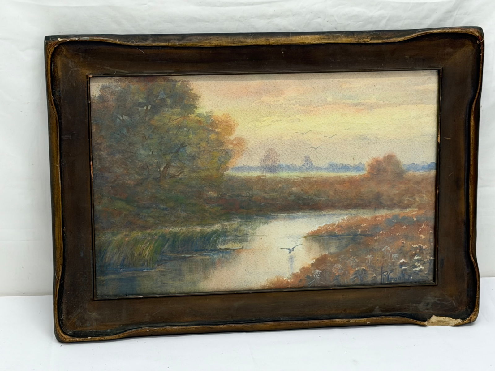 John Marion Crook (1857-1924)Signed Watercolor Landscape (1 of 5)