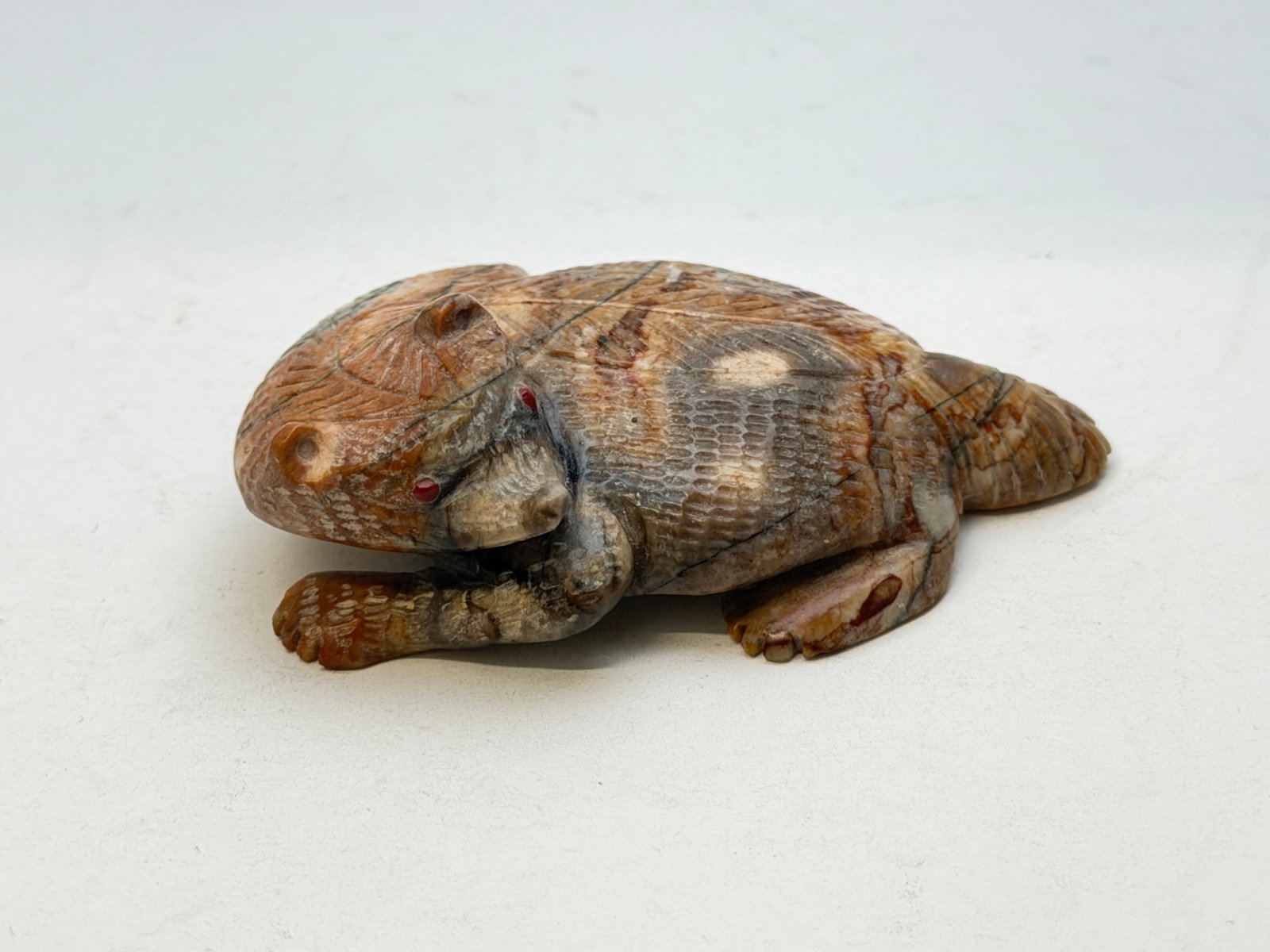 Carved Miniature Stone Animal, Signed "K.Zuni" 1.5" x 2.5": Carved Miniature Stone Animal, Signed "K.Zuni" 1.5" x 2.5"