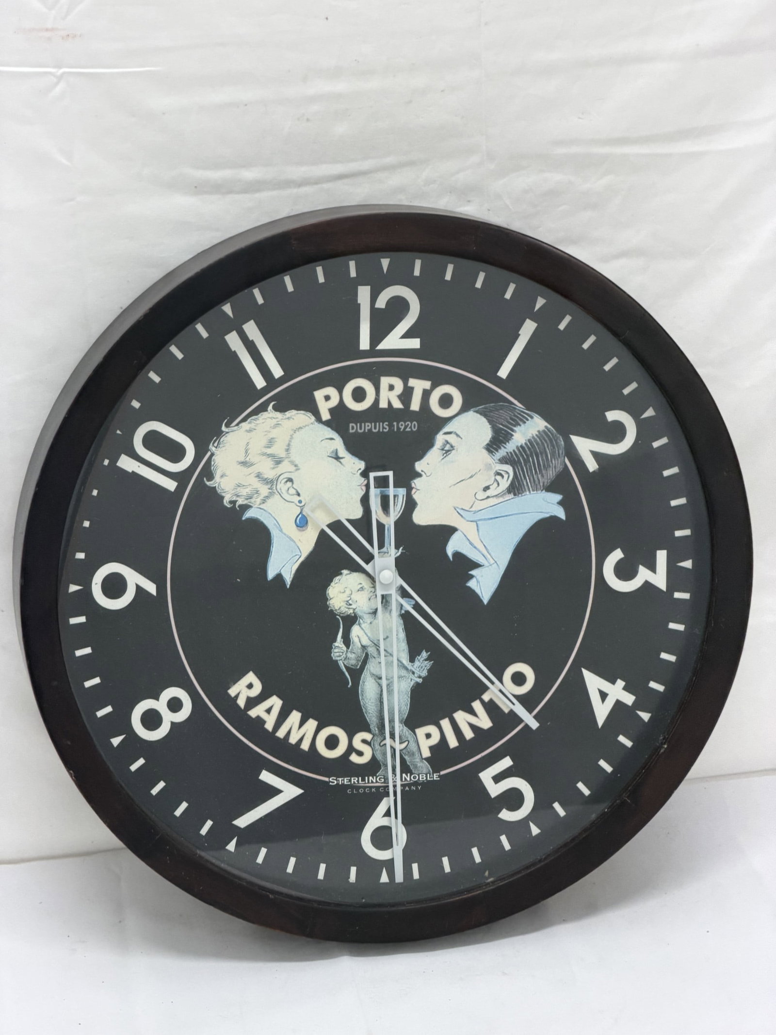Porto Ramos Pinto Wall Clock 15.5" - Sterling & Noble Clock Co. (Frame Damage, See Photos) (1 of 3)