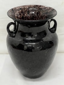 Chuck Vannatta 2001 Signed Art Glass Vase 6" x 9" (1 of 4)