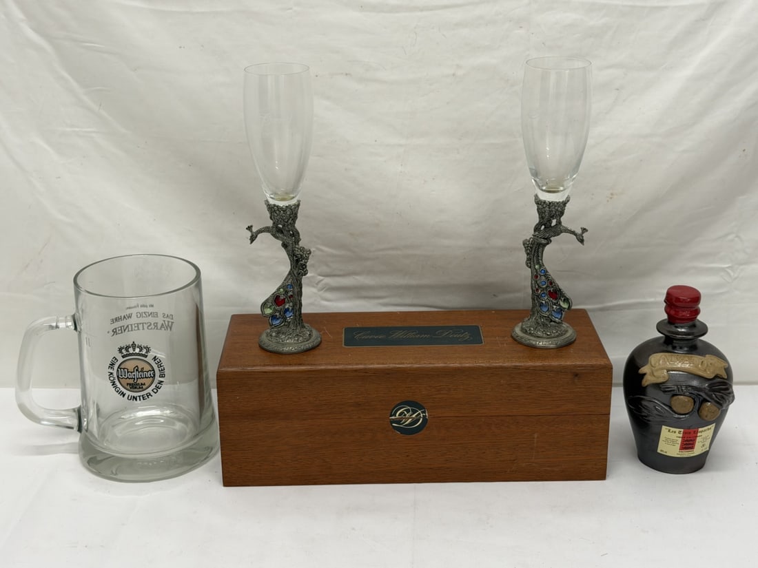 Cuvee Willram Deutz Bottle, Tankard, Peacock Stems (1 of 10)