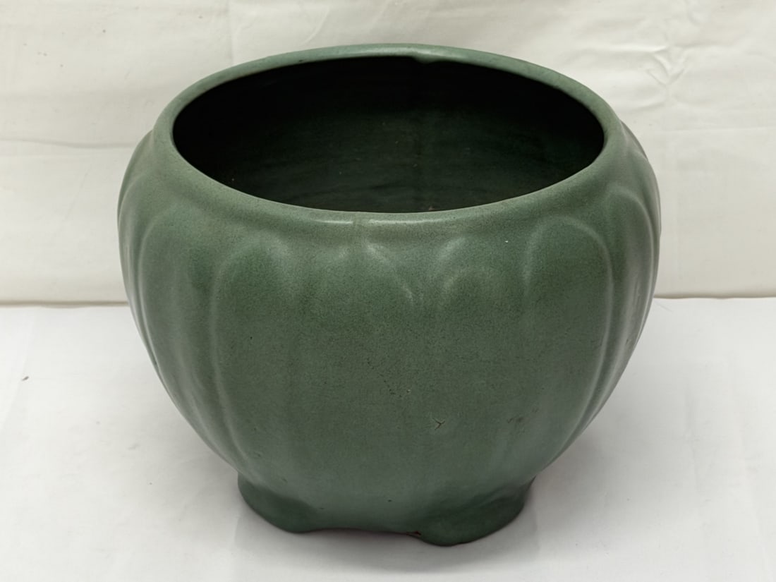 Zanesville / Weller Stoneware Jardiniere 7" x 8" (1 of 4)