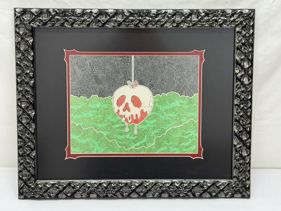 Gregg "Viz" Visintainer Disney's Artist "Poisoned Apple" Drawing - Framed 21" x 17" (1 of 8)