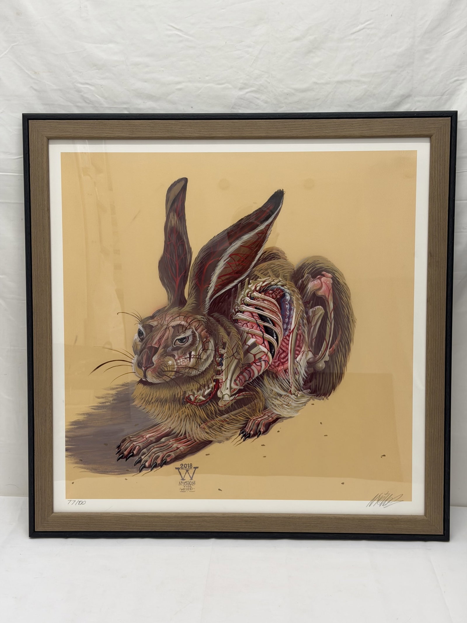 Signed Nychos the Weird Ltd. Ed. Lithograph # 77 / 100 , 26.5" x 26.5" (1 of 5)