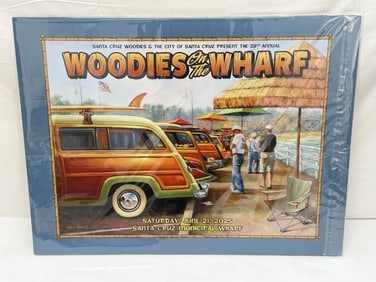 2025 Woodies on the Wharf Santa Cruz Collectors Poster 18" x 24" (1 of 2)
