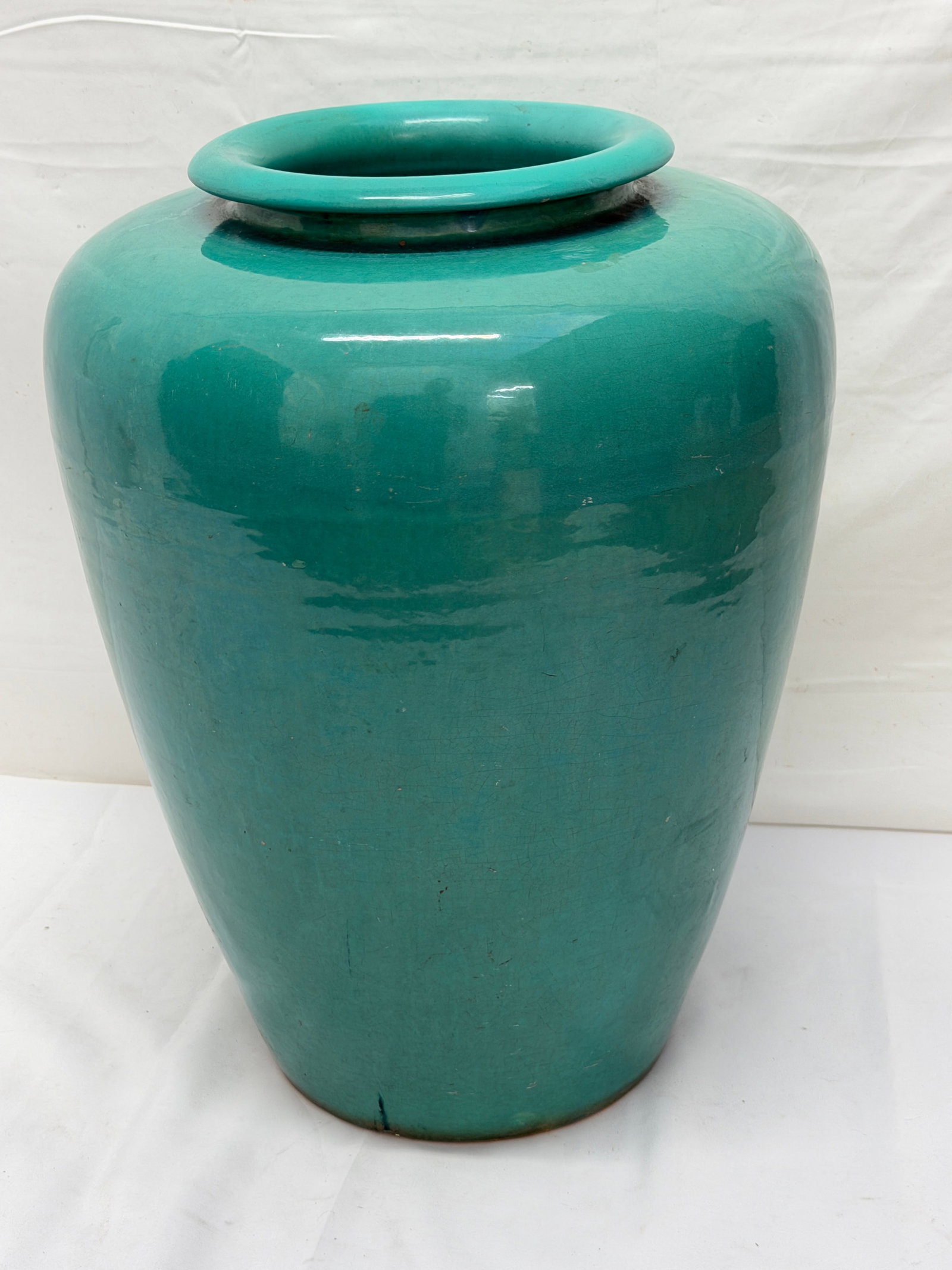 Garden City San Jose Large Oil Pottery Jar in Turquoise Color 13" x 18" (1 of 4)