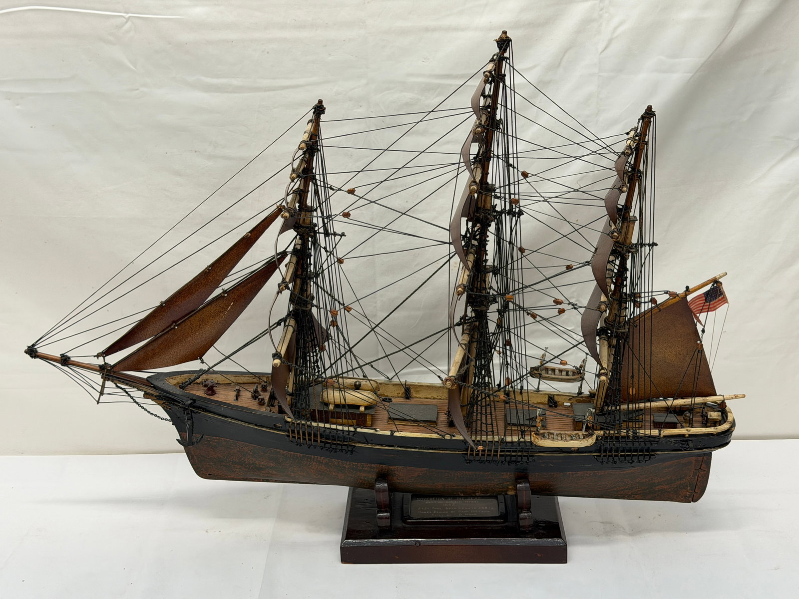 Donald McKay Antique Clipper Ship Model with Plaque - 25"L x 18" with Stand (1 of 8)