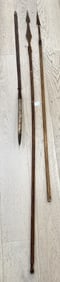 (3)Antique Spears - Ceremonial, Barbed Flared + Spear (1 of 5)