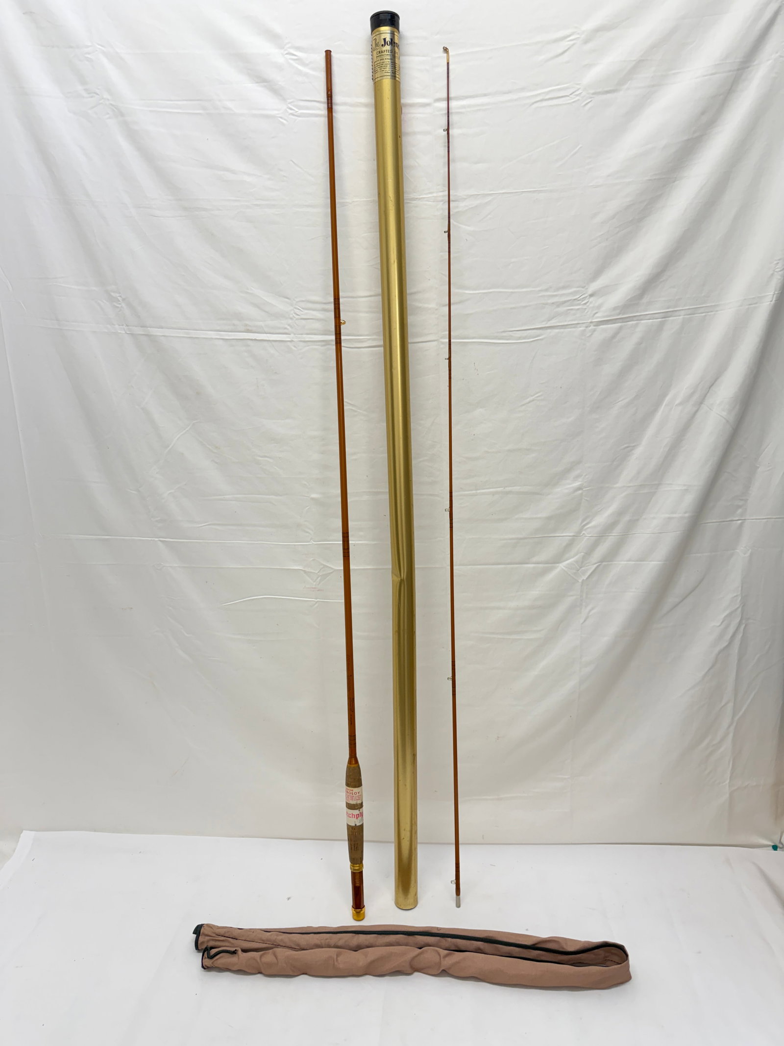 1960s Johnson Profile 8F86 2pc Fly Rod by Phillipson with Metal Case - Fiberglass 8'6": 1960s Johnson Profile 8F86 2pc Fly Rod by Phillipson with Metal Case - Fiberglass 8'6"