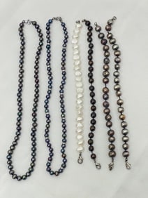 Vintage Pearl Necklaces / Bracelets - (4)Bracelets 7'' to 8.5'', (2)Necklaces (1 of 4)