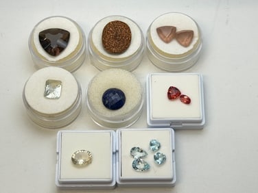 Asst Jeweler Gemstones in Various Cuts & Sizes - Lapis, Zandrite, Topaz & More (1 of 5)