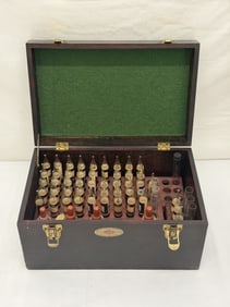 1940s La Motte Chemical Products Test Kit with Wooden Box & Glass Jars (1 of 7)