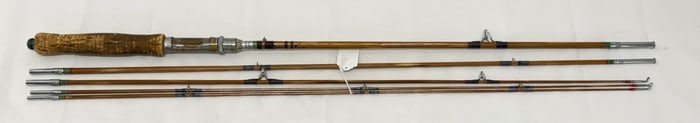 Vintage Japanese Bamboo Fishing Rod with Hand Painted Calligraphy, 5pcs (1 of 9)