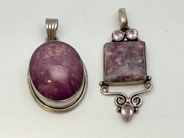 (2)Sterling Silver Gemstone Pendants (1 of 3)