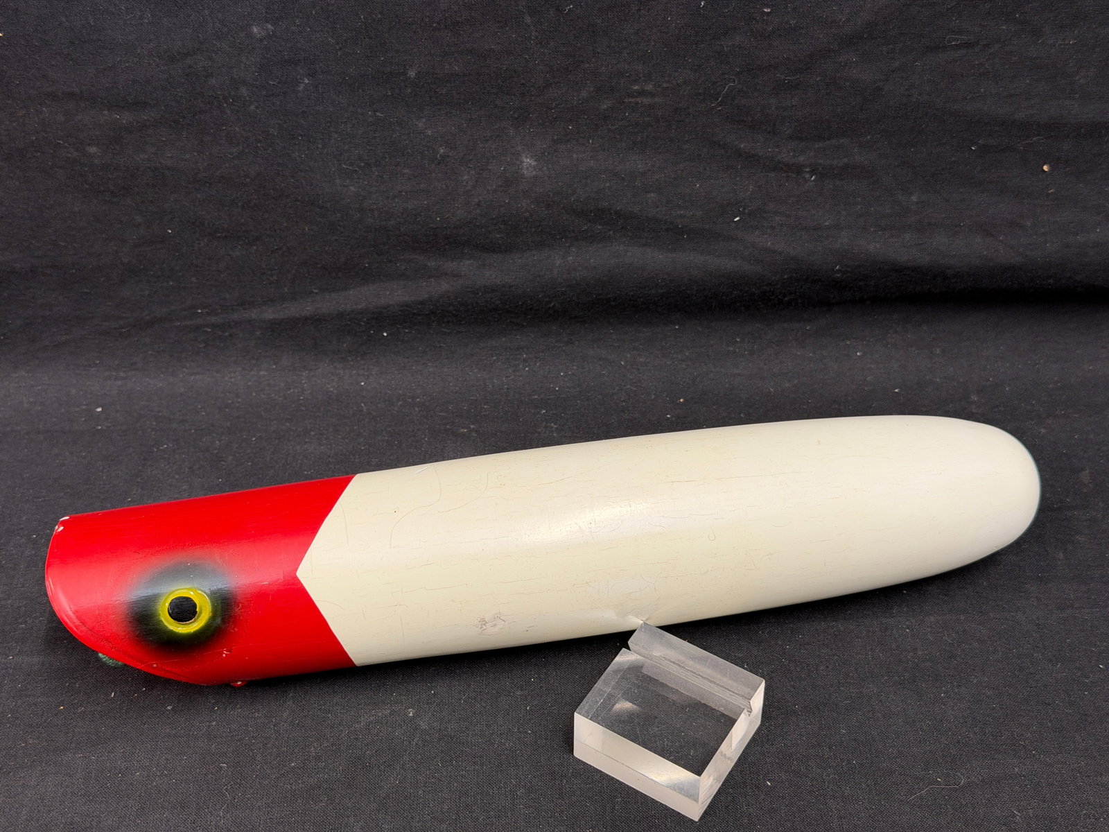 Vintage Zane Grey South Bend Wooden Teaser Lure 11"L with Red Head (1 of 3)