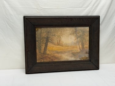 John Marion Crook (1857-1924) Signed Original Pastel , Framed 18.5" x 25" (1 of 7)