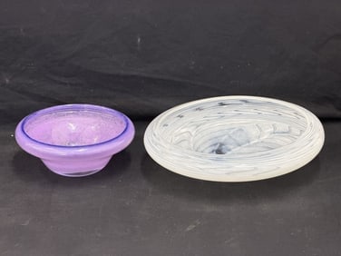 Michael Nourot Art Glass Shade & Ekenas Swedish Signed Bowl (1 of 7)