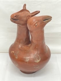 Pre Columbian Effigy Vessel Pitcher 8'' x 11'' - (See Photos For Condition): Pre Columbian Effigy Vessel Pitcher 8'' x 11'' - (See Photos For Condition)