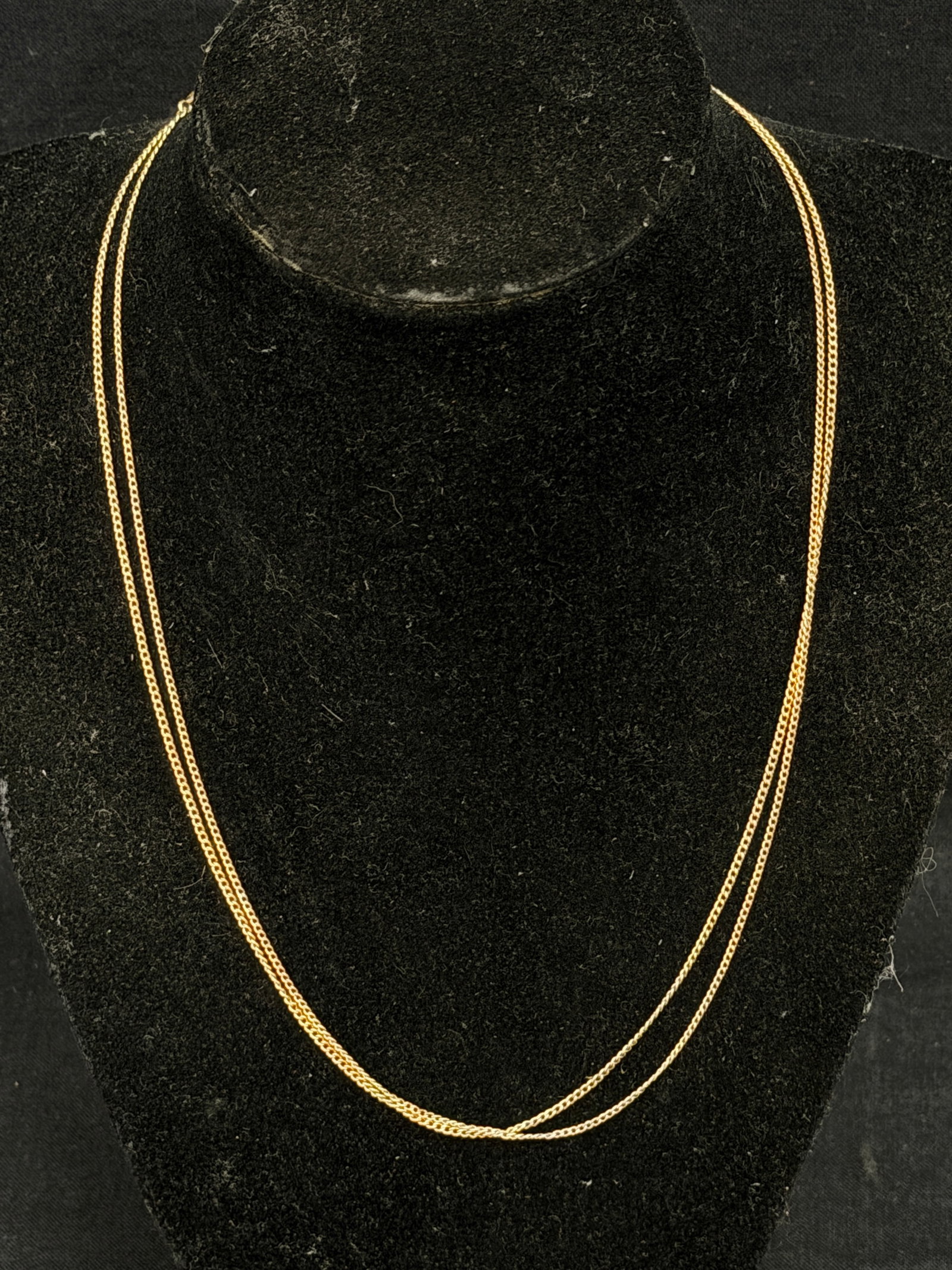 (2)Vintage 12K Gold Necklaces - TW 3.15g (1 of 3)